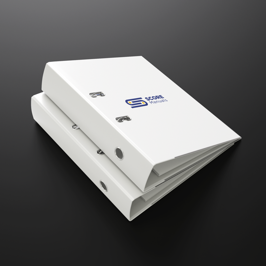 Two Score Manual Binders with documentation